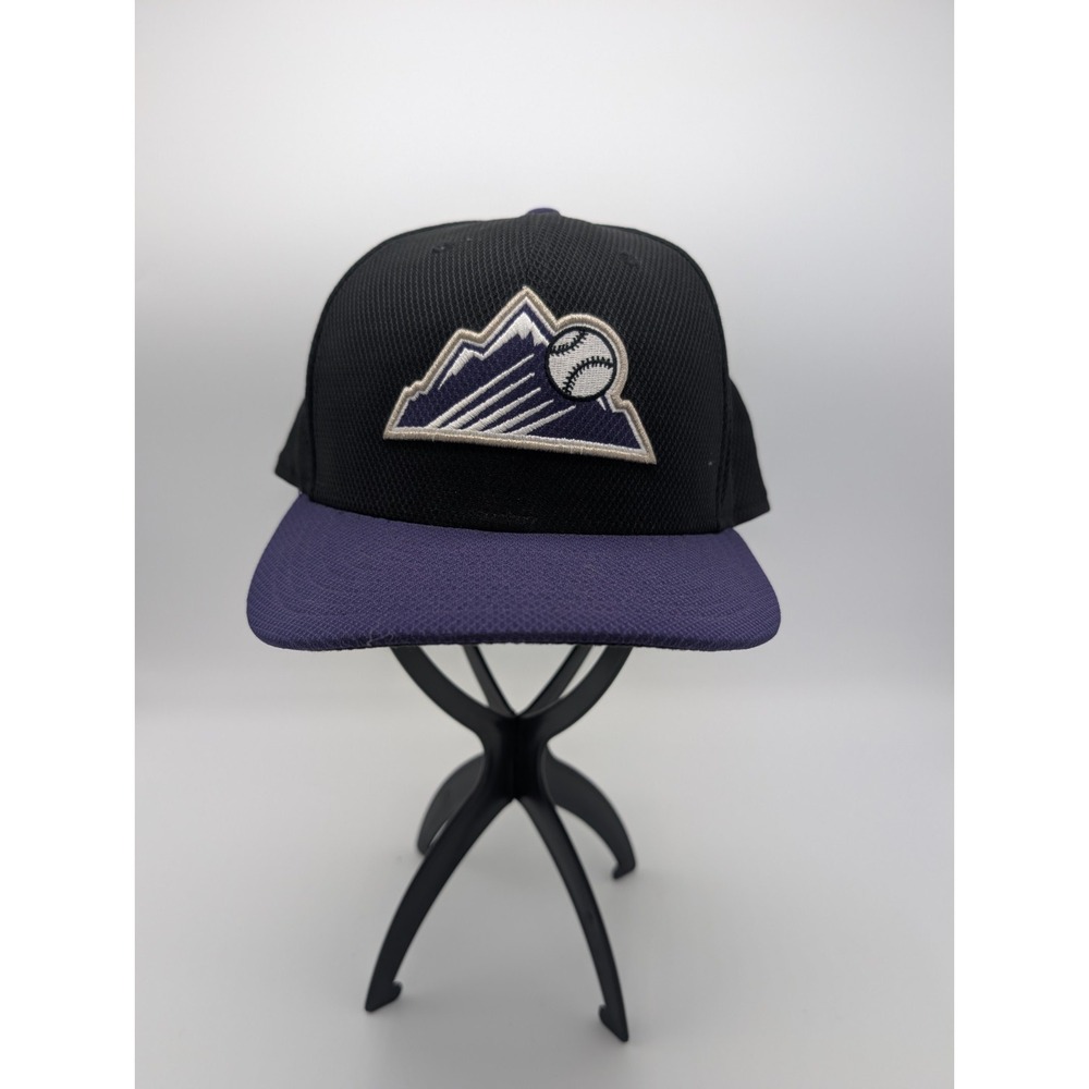 Colorado Rockies New Era Fitted Hat Sz 7 1/2 MLB 59FIFTY Mesh BP Mountain Logo